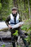 Lachs aus dem Fluss Enningsdalselva