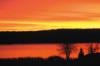 Abendstimmung am See - erst rot...