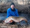 Hecht von 128 cm und 19,2 kg, gefangen in der Bräkneån