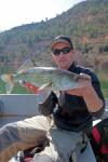 Kevin Hobbins mit einem 65er Ebro-Zander!
