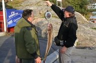Jeden Abend gegen 17:00 Uhr wurde der Fang gemessen und gewogen
