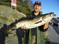 5. Tag: Markus mit seinem Pollack von 6,30 kg