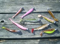 Erfolgreiche Gummisfische auch für das Vertikalfischen