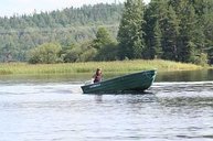 Ich durfte alleine Boot fahren!