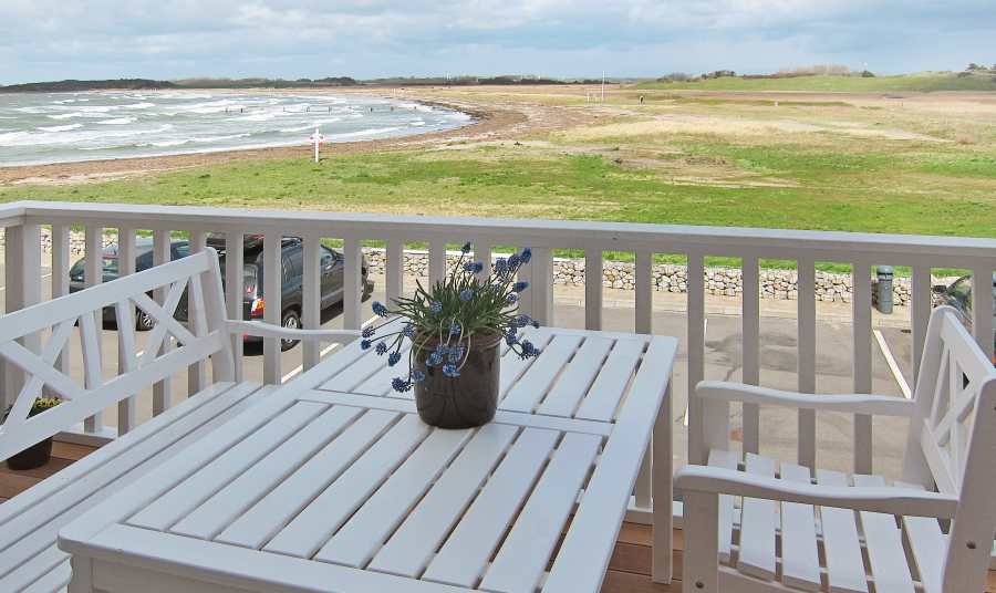 Ausblick auf den Badestrand.