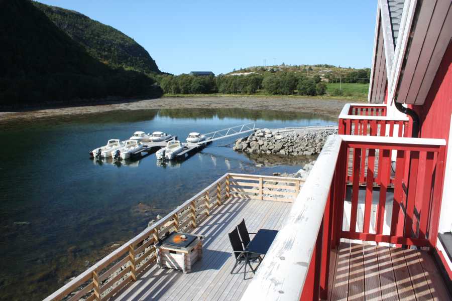 Die Balkone von Flatanger Rorbuer bieten einen herrlichen Ausblick
