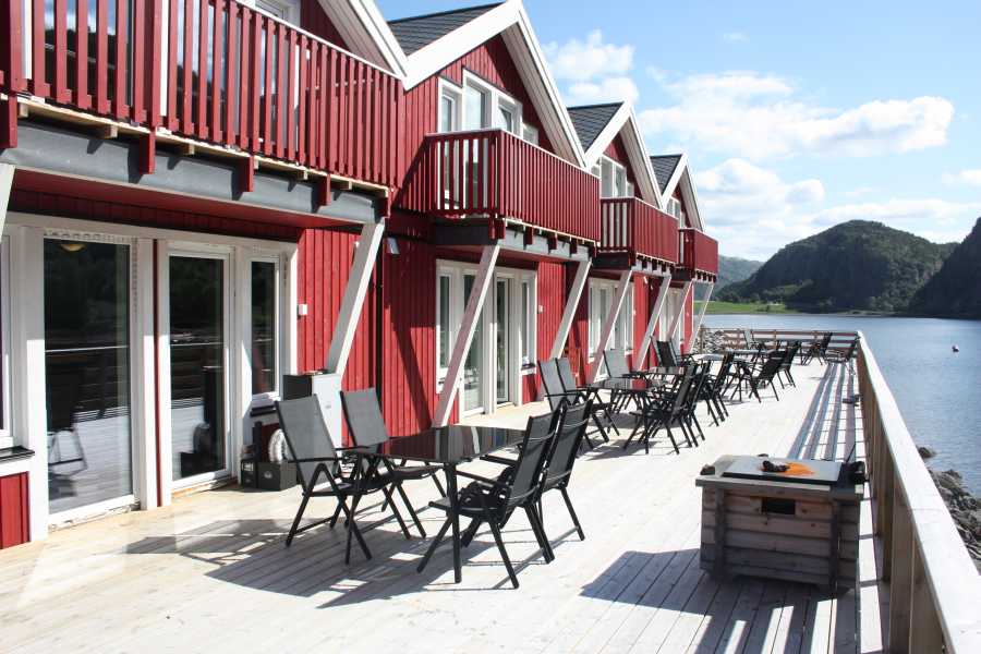 Die geräumige Terrasse