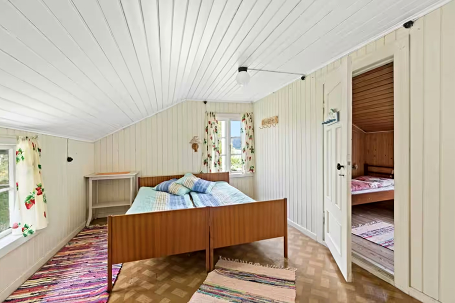 Eines der Schlafzimmer in der Einarstua.