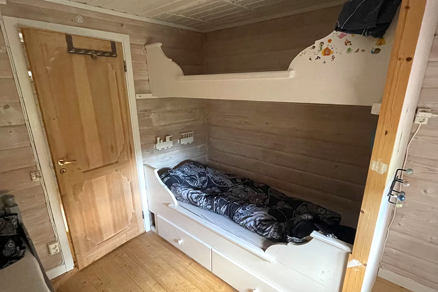 Eines der Schlafzimmer in der Fjellstua.