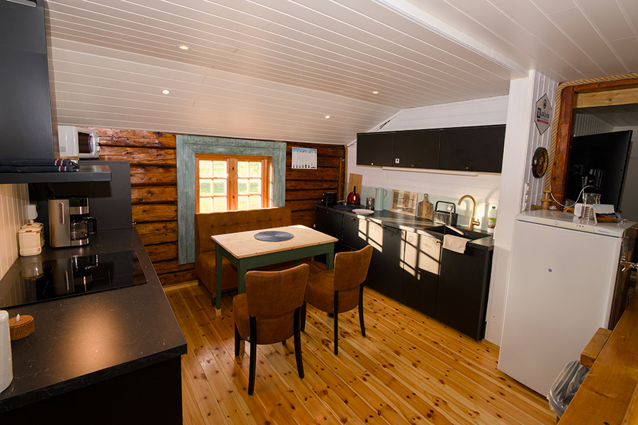 Die Küche im Apartment Tauslofta.