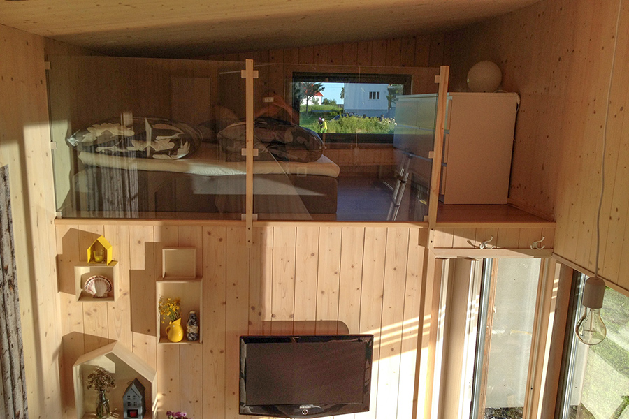 Strandstuo - Wohnzimmer mit Schlafboden