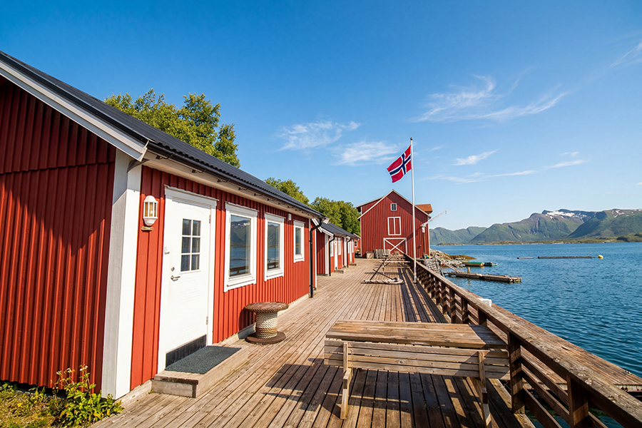 Polarsirkelen Kvitbrygga Rorbuer