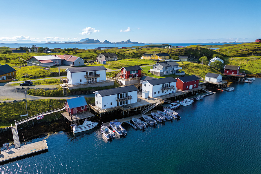 Træna Arctic Fishing von oben.