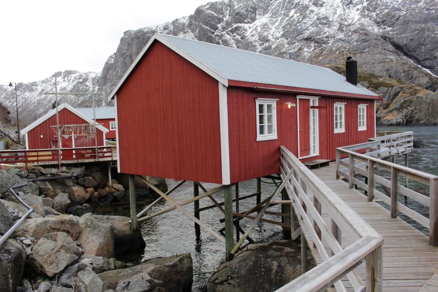 Tolle Rorbuer-Hütten erwarten Sie am Nusfjord.