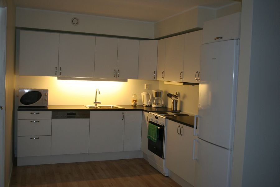 Die Küche ist komplett ausgestattet