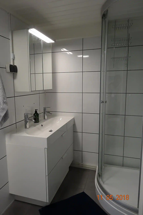 Das Bad im Apartment
