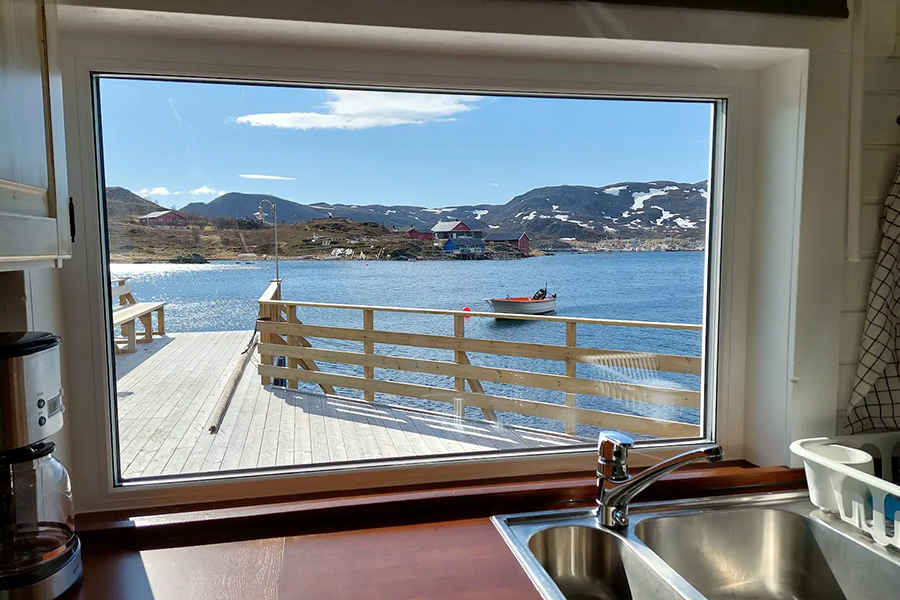 Ein herrlicher Blick aus dem Küchenfenster des Sjøhus