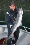 Gerald Wrede mit Köhler aus dem Ersfjord.