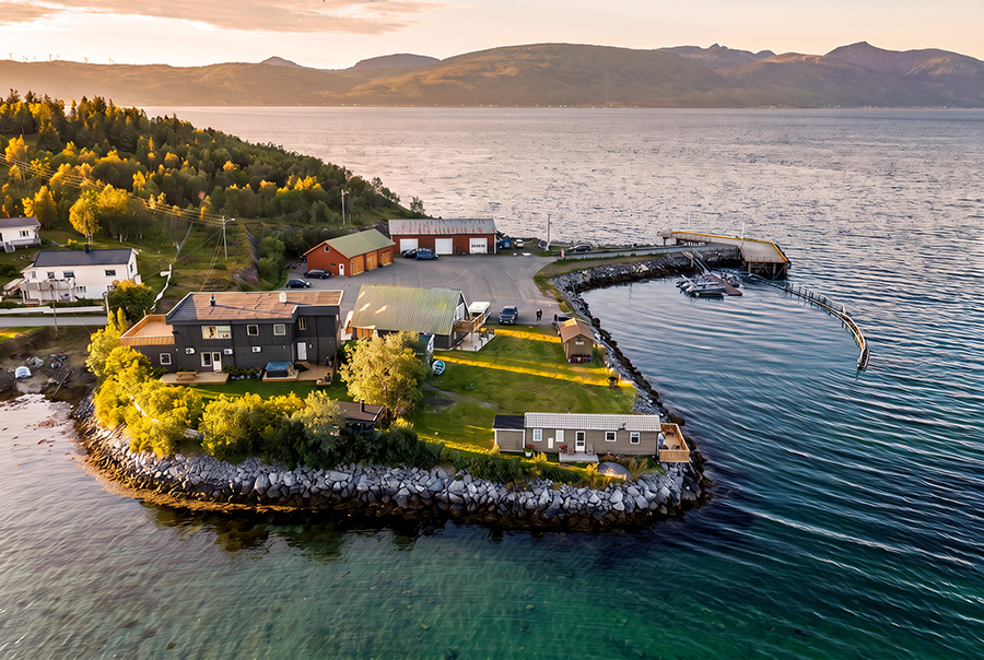 Malangen Havfiske von oben.
