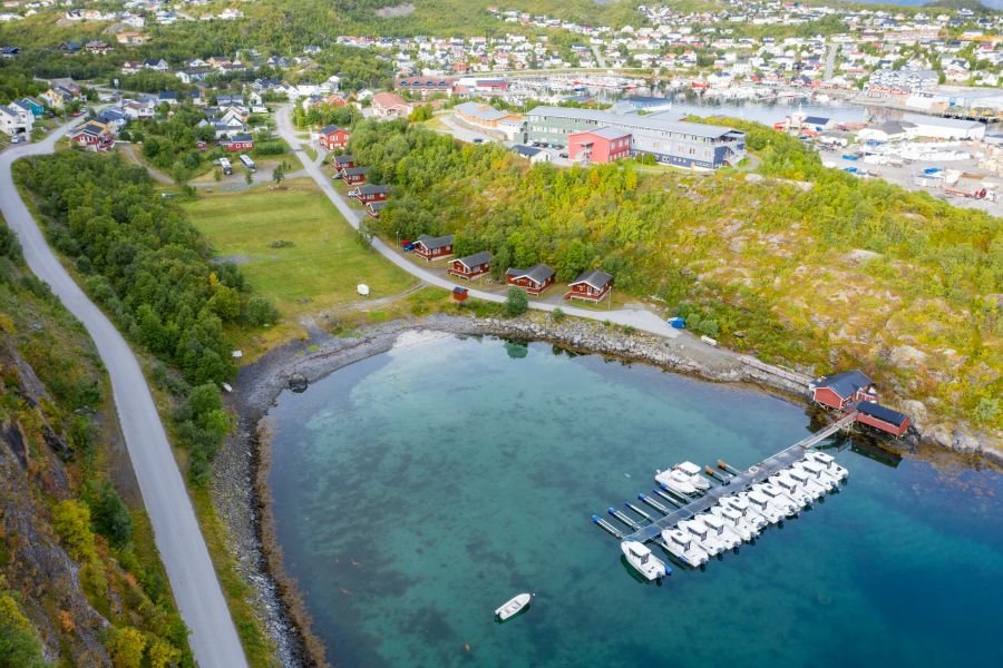 Das Skjervøy Fiskecamp von oben.