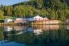 Bei jeder Wetterlage fischbar - der Fjord vorm Sandbakken Fishing Camp.