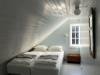 Eines der drei Schlafzimmer mit jeweils 2 Einzelbetten - diese können wie gezeigt zum Doppelbett zusammengestellt werden
