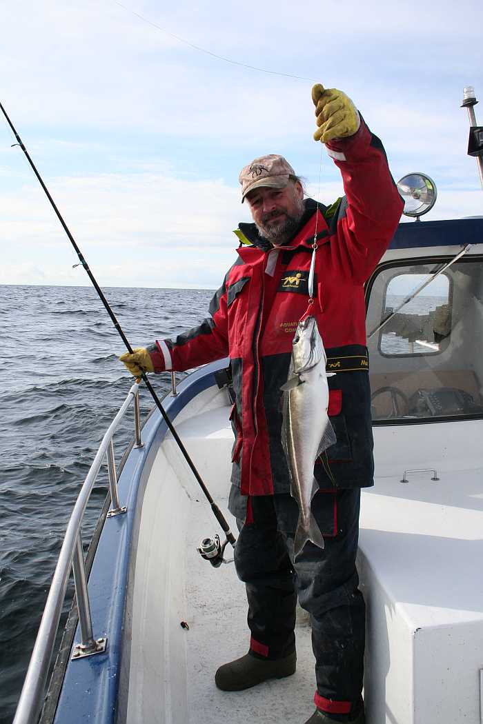 Ihr Gastgeber Klaus auf seiner Köhler- Untiefe