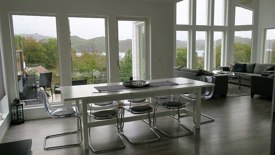 Die offene Essecke des Ferienhauses