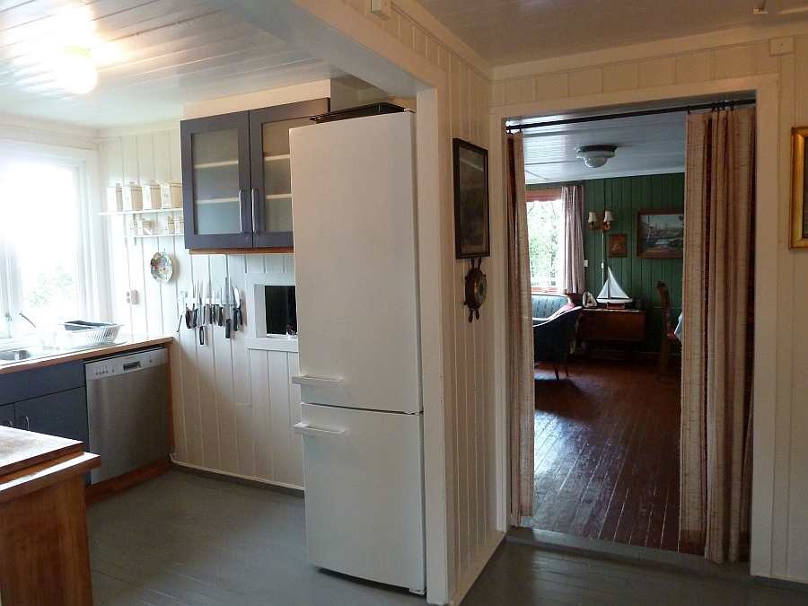 Übergang von der Küche zum Wohnbereich