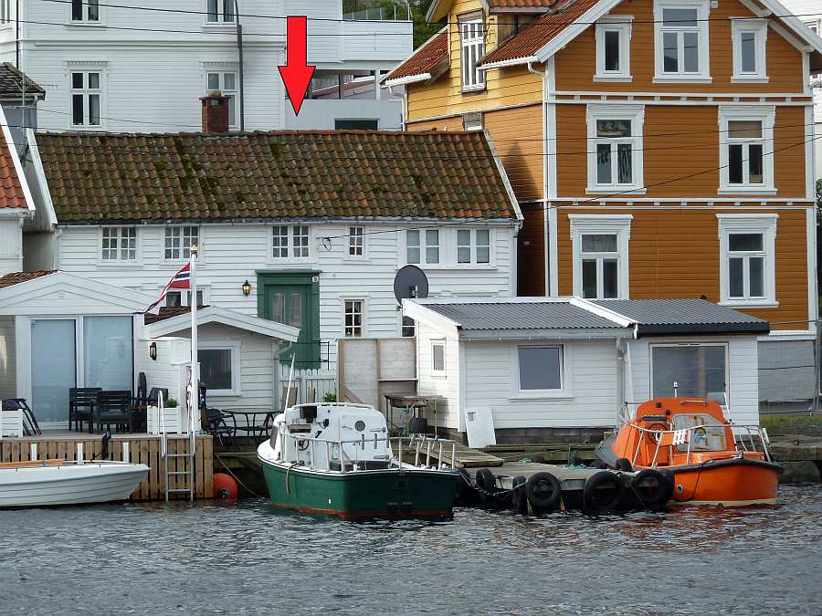 Ferienhaus >Westersiden< - Lage direkt am Fjord im alten Ortskern des  Hafenstädtchens Farsund