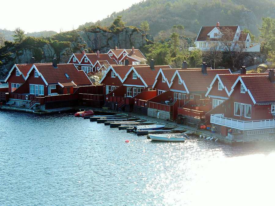 Das Seehaus Børufsodden bei Spangereid am schönen Kap Lindesnes.