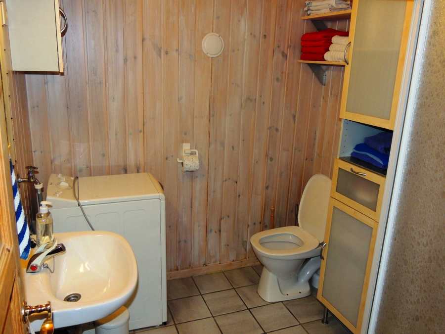 Das Badezimmer mit Duschkabine (rechts) Das Badezimmer mit Duschkabine (rechts)