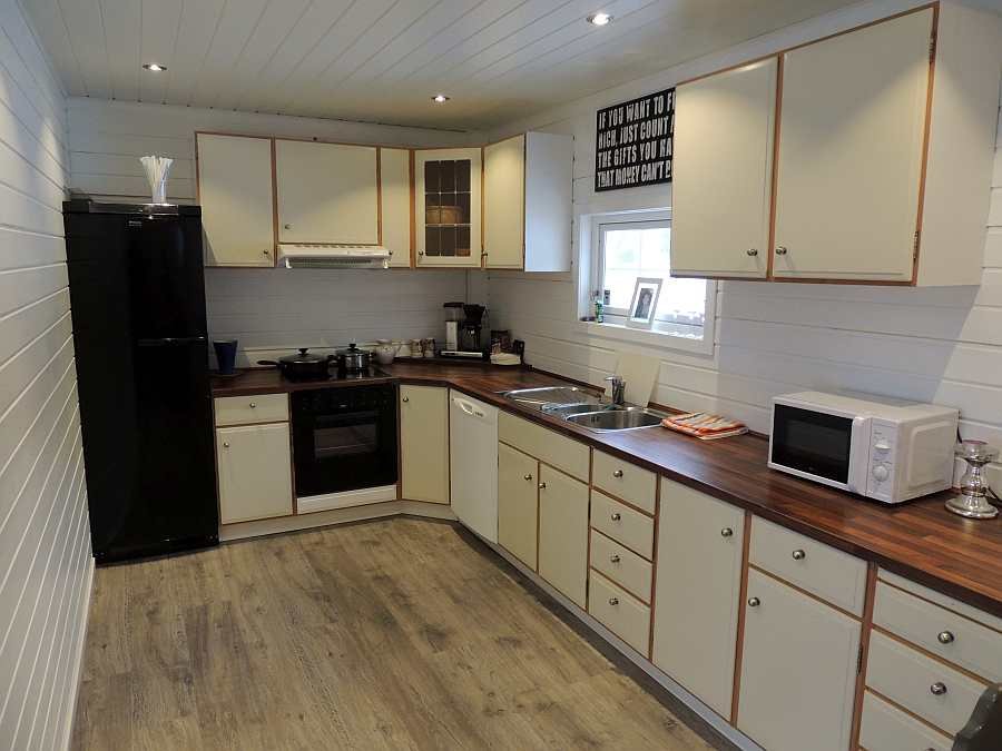 Die Küche des Ferienhauses ist komplett ausgestattet