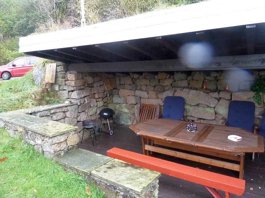 Die überdachte Terrasse