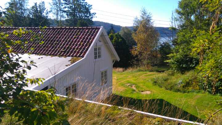 Ferienhaus Salthaug liegt auf einem riesigen eigenen Gartengrundstück mit langer Uferlinie am Rosfjord