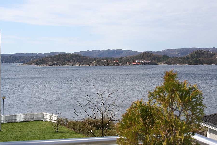 Der Blick vom Balkon auf die Halbinsel Lindesnes