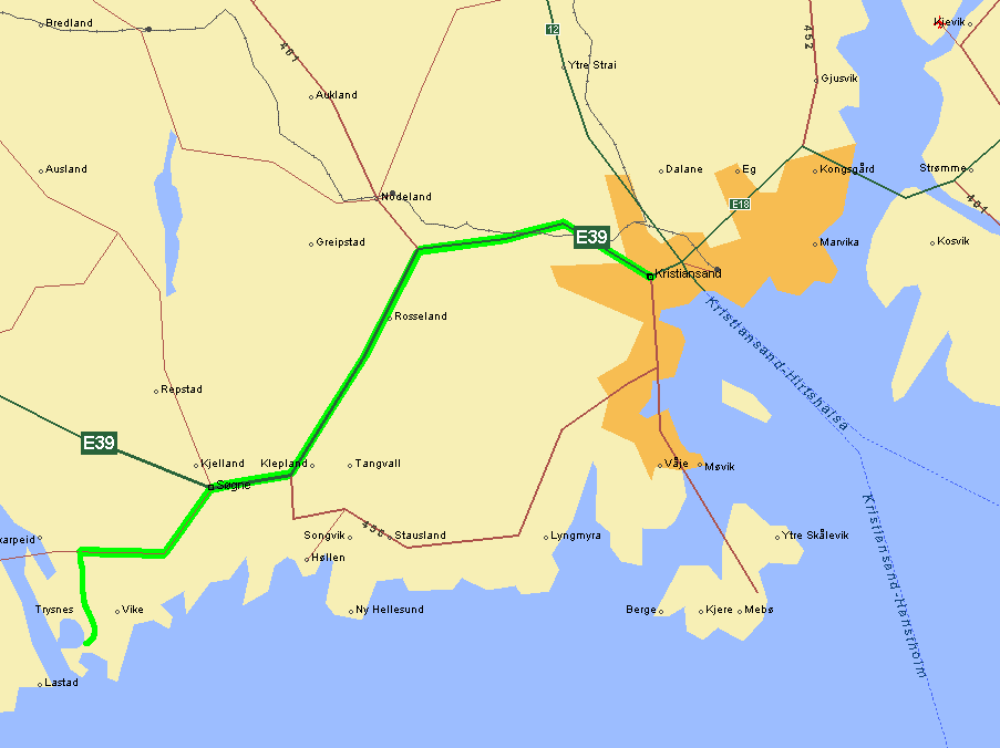 Die Anlage Trysnes Marina ist nur ca. 30 min Autofahrt vom Fähranleger in Kristiansand entfernt