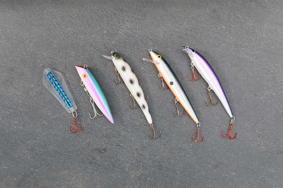 Ein Auswahl an Forellenwobblern