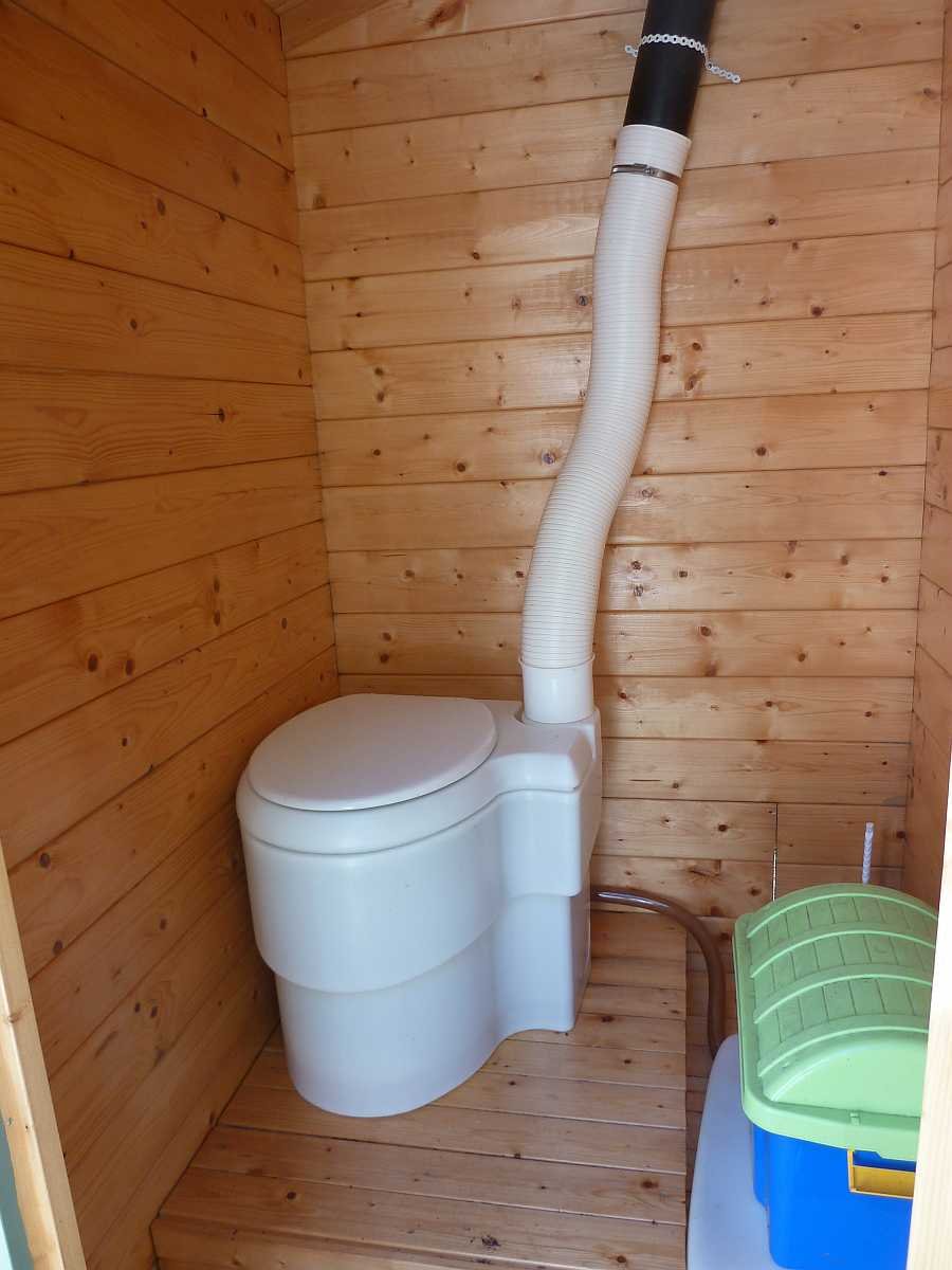 Die Biotoilette ist modern und funktional