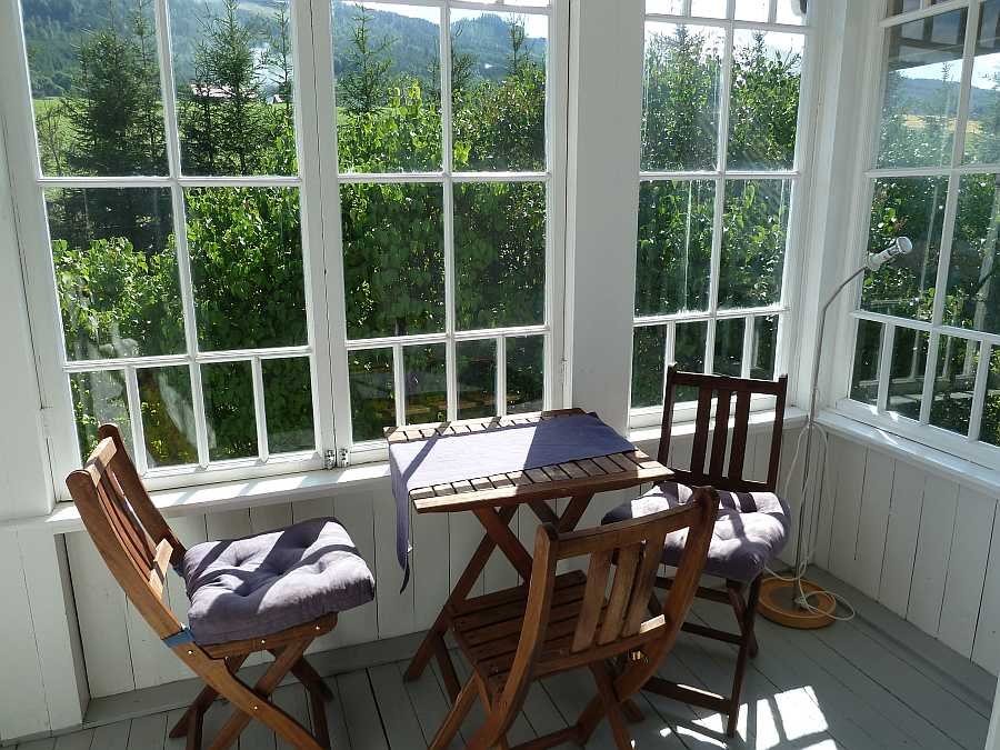 Der kleine Wintergarten des Ferienhauses