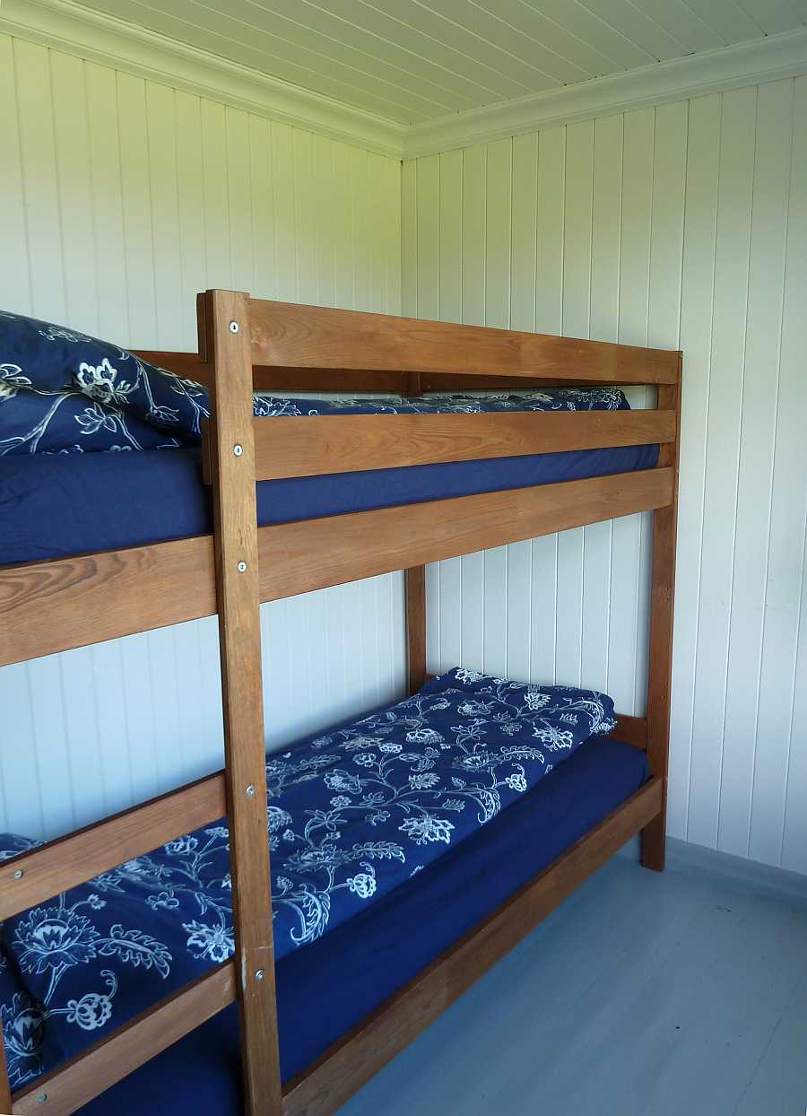 Eines der Schlafzimmer mit einem Etagenbett