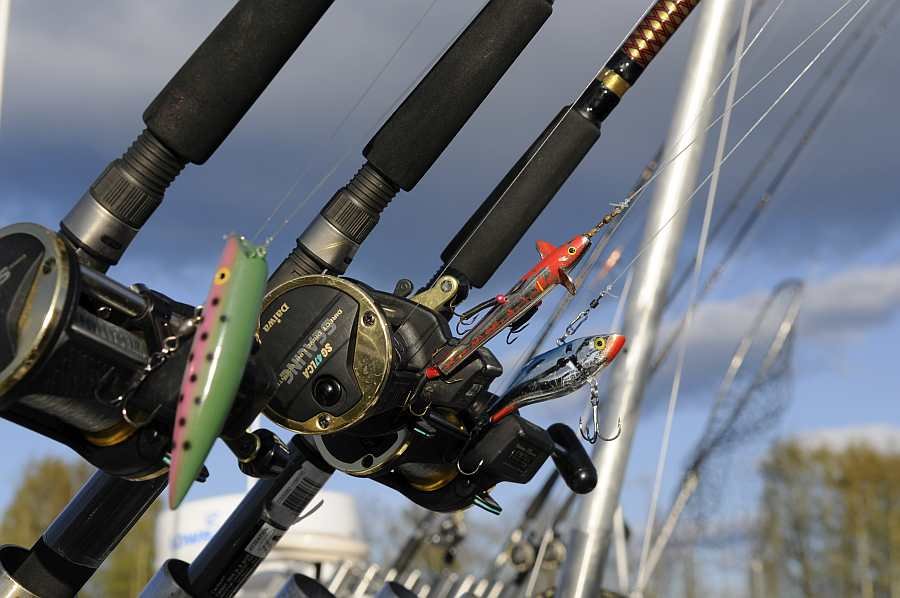 Solche Wobbler werden auf Forellen geschleppt...