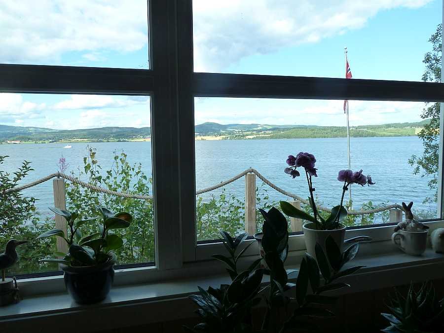 Blick aus dem Wohnzimmer auf den See