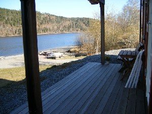 Blick vom Haus auf den Fluss Blick vom Haus auf den Fluss