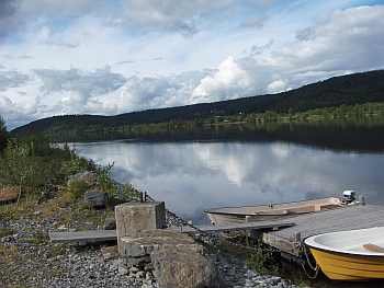 Der eigene Bootssteg vor Haus Guttersrud Der eigene Bootssteg vor Haus Guttersrud