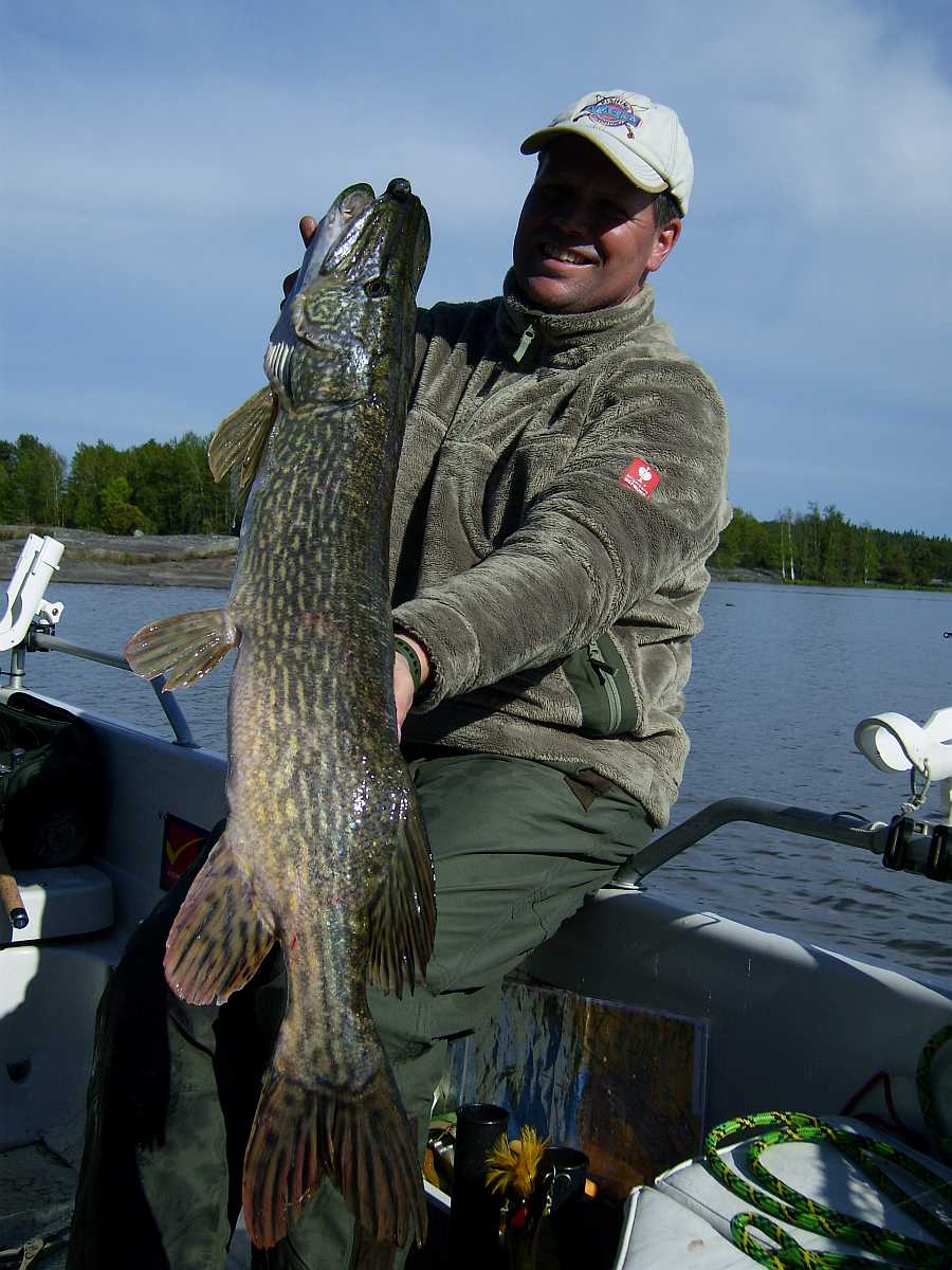 Björn beim Testfischen