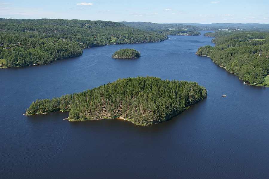 Blick auf den südlichen Teil des Øymarksjøen