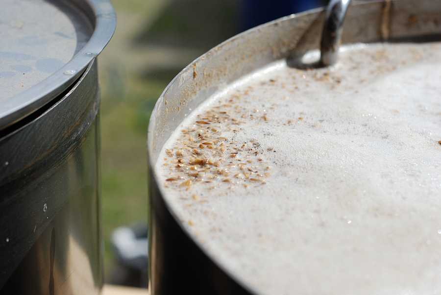 Auf der Farm wird Bier gebraut...