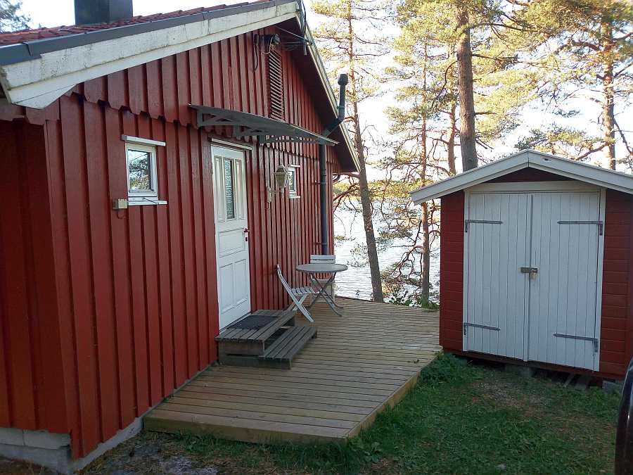 Der Schuppen bietet Stauraum für Angelgerät Der Schuppen bietet Stauraum für Angelgerät