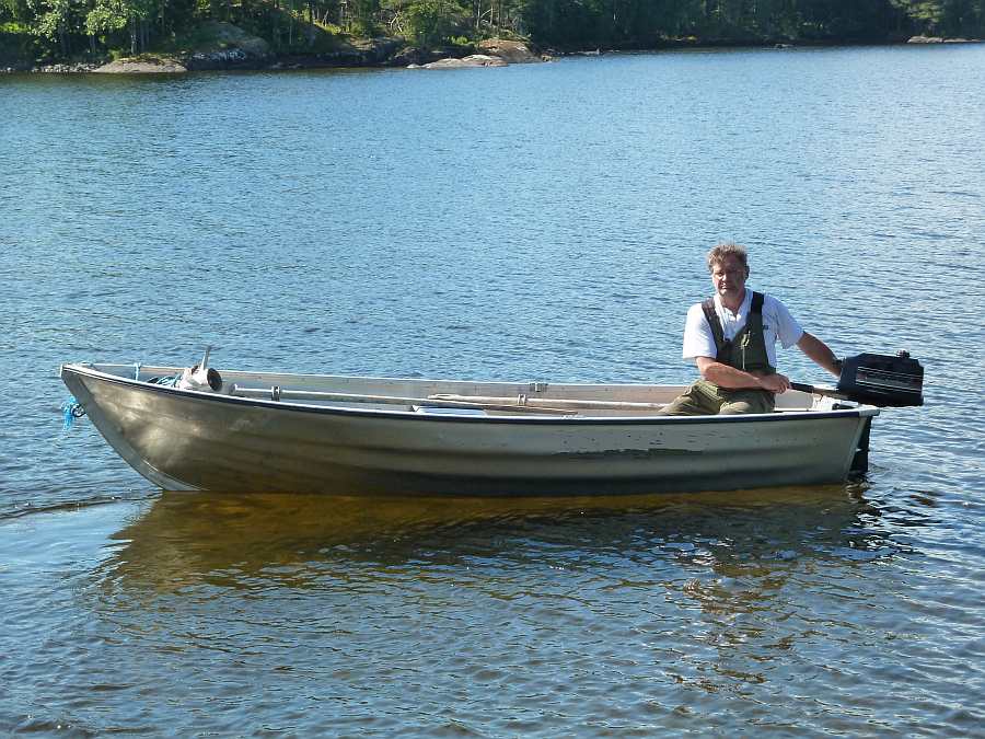 Das perfekte Zusatzboot - Alu Angelboot Viking 14 Fuß/ 8 PS, Zweitakter